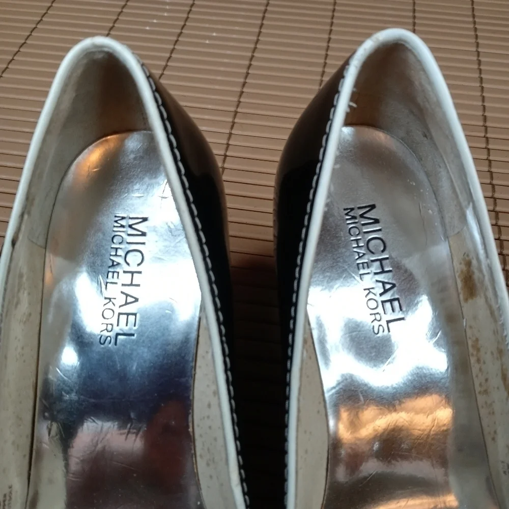 Michael Kors women's platform black patent leather